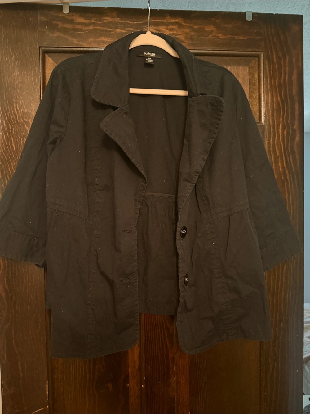 Style & Co. Black Two-Button Casual Blazer
